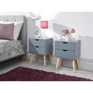 Gfw Nyborg Pair Of 2 Drawer Bedsides Dark In Grey Gfw Nyborg Pair Of 2 Drawer Bedsides Dark In Grey