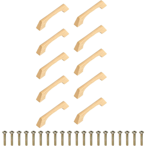 Does Not Apply 10pcs Wood Drawer Pulls Handles, 96mm/3.78\" Hole Spacing Bridge Shaped Beech Woo Does Not Apply 10pcs Wood Drawer Pulls Handles, 96mm/3.78\" Hole Spacing Bridge Shaped Beech Woo