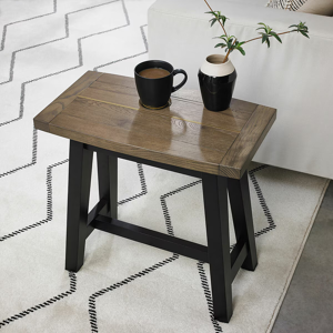 Bentley Designs Camden Weathered Oak & Peppercorn Side Table Bentley Designs Camden Weathered Oak & Peppercorn Side Table