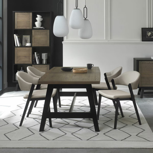 Bentley Designs Camden Weathered Oak & Peppercorn Extending Dining Table, Seats Bentley Designs Camden Weathered Oak & Peppercorn Extending Dining Table, Seats