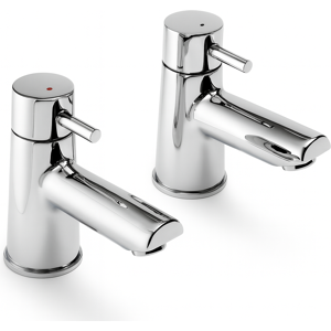 Evg Ebro Bath Tap Pair Chrome Modern Twin Lever Design Evg Ebro Bath Tap Pair Chrome Modern Twin Lever Design
