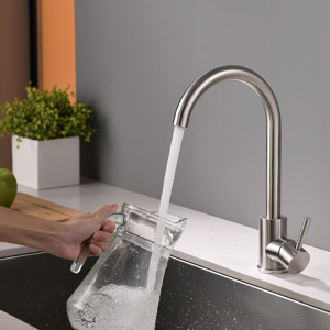 Does Not Apply Kitchen Tap Black Single Lever Sink Tap 360° Swivel Brushed Nickel Does Not Apply Kitchen Tap Black Single Lever Sink Tap 360° Swivel Brushed Nickel