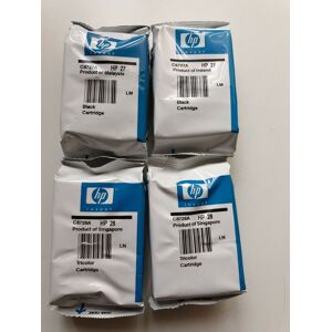 2 X Hp27 & Hp28 Black & Colour Ink Cartridges C8727a / C8728a Genuine - 4 Total! 2 X Hp27 & Hp28 Black & Colour Ink Cartridges C8727a / C8728a Genuine - 4 Total!