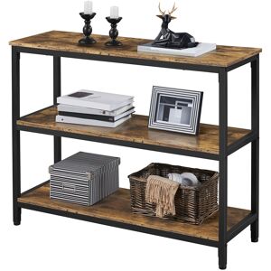 Ukmart365 3-Tier Vintage Console Table W/ Drawer & Shelves Hallway Furniture, Rustic Brown Ukmart365 3-Tier Vintage Console Table W/ Drawer & Shelves Hallway Furniture, Rustic Brown
