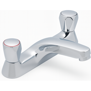 Evg Araya Modern Bath Filler Chrome - Twin Handle Mixer Tap Evg Araya Modern Bath Filler Chrome - Twin Handle Mixer Tap