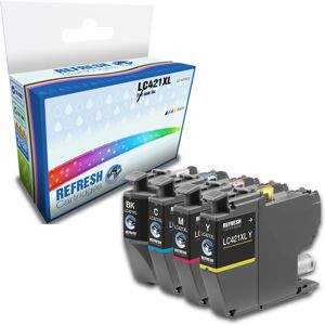 Refresh Cartridges Full Set Pack Lc421xl Ink Compatible With Brother Printers Refresh Cartridges Full Set Pack Lc421xl Ink Compatible With Brother Printers