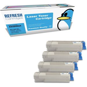 Refresh Cartridges Full Set Pack 43324421/22/23/24 Toner Compatible With Oki Refresh Cartridges Full Set Pack 43324421/22/23/24 Toner Compatible With Oki