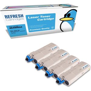 Refresh Cartridges Value Pack 46490624/3/2/1 Toner Compatible With Oki Printers Refresh Cartridges Value Pack 46490624/3/2/1 Toner Compatible With Oki Printers