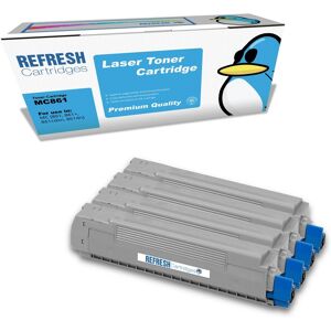 Refresh Cartridges Full Set Pack Mc861 Toner Compatible With Oki Printers Refresh Cartridges Full Set Pack Mc861 Toner Compatible With Oki Printers