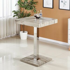 Furniture In Fashion Topaz Square Wooden Bar Table In Grey Oak Effect Furniture In Fashion Topaz Square Wooden Bar Table In Grey Oak Effect