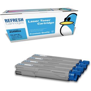 Refresh Cartridges Full Set Pack 43459324/23//22//21 Toners For Oki Printers Refresh Cartridges Full Set Pack 43459324/23//22//21 Toners For Oki Printers
