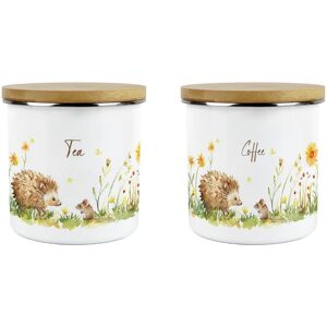 Purely Home Hedgehog & Mouse Medium Tea & Coffee Canisters - Cute Kitchen Caddy Storage Gift Purely Home Hedgehog & Mouse Medium Tea & Coffee Canisters - Cute Kitchen Caddy Storage Gift