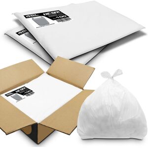 1000 Flat Pack Re-Gen 45l White Heavy Duty Swing Bin Liners Waste Bags Sacks 1000 Flat Pack Re-Gen 45l White Heavy Duty Swing Bin Liners Waste Bags Sacks