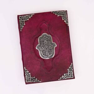 Ancient Wisdom Zinc Hamsa Decor Leather Journal 200 Deckle Edge Pages Blank Notebook 10x7\ Ancient Wisdom Zinc Hamsa Decor Leather Journal 200 Deckle Edge Pages Blank Notebook 10x7\
