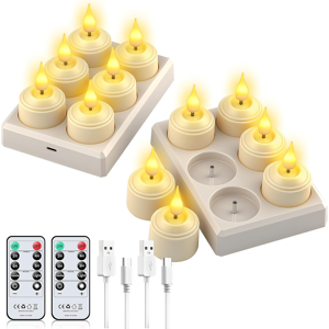 Does Not Apply 12pcs Rechargeable Tea Lights Candles,Flickering Flameless Candles,Led Tealight Does Not Apply 12pcs Rechargeable Tea Lights Candles,Flickering Flameless Candles,Led Tealight