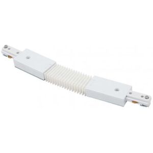 Litecraft Flexible Single Live Connector For Track Light Circuit Mains - White Litecraft Flexible Single Live Connector For Track Light Circuit Mains - White
