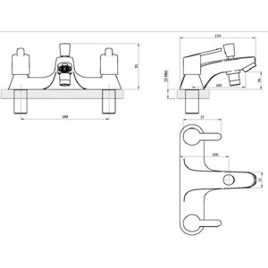 Evg Clever Araya Mercia Urban Bath & Shower Mixer Tap Chrome Evg Clever Araya Mercia Urban Bath & Shower Mixer Tap Chrome