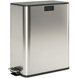 Homcom 56l Dual Kitchen Bin With Removable Inner Buckets For Recycling And Waste Trash Homcom 56l Dual Kitchen Bin With Removable Inner Buckets For Recycling And Waste Trash