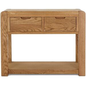 Wahwah Home Ascot Chunky Oak Console Table / Hallway Storage Unit With Drawers Wahwah Home Ascot Chunky Oak Console Table / Hallway Storage Unit With Drawers