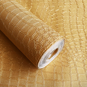 Does Not Apply Gold Crocodile Textured 3d Luxury Wallpaper - 17.7'' X 236.3'' Waterproof Remova Does Not Apply Gold Crocodile Textured 3d Luxury Wallpaper - 17.7'' X 236.3'' Waterproof Remova