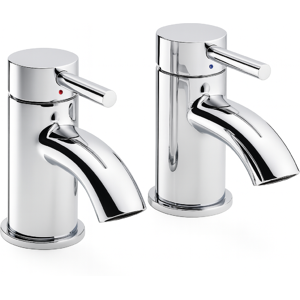 Evg Visio Bath Tap Pair Chrome - Modern Dual Lever Bath Taps With Brass Body Evg Visio Bath Tap Pair Chrome - Modern Dual Lever Bath Taps With Brass Body