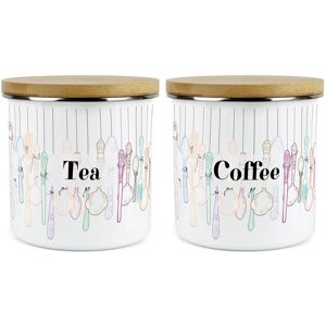 Purely Home Vintage Cutlery Decaf Tea & Coffee Kitchen Storage Canister Purely Home Vintage Cutlery Decaf Tea & Coffee Kitchen Storage Canister
