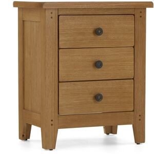 Oak Large 3 Drawer Bedside – Abbey Oak Rustic Nightstand Hand Waxed Fully Built Oak Large 3 Drawer Bedside – Abbey Oak Rustic Nightstand Hand Waxed Fully Built