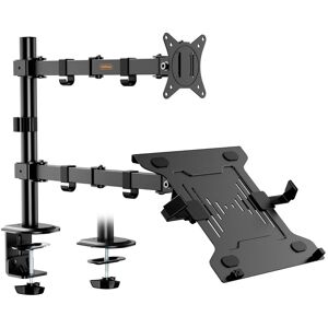 Vonhaus Monitor Stand With Laptop Tray For 13-32\" Screen, Adjustable Clamp Vonhaus Monitor Stand With Laptop Tray For 13-32\" Screen, Adjustable Clamp