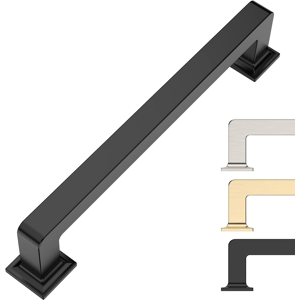 Does Not Apply 128mm Matte Black Cabinet Handles - 10 Pack - Zinc Alloy - Modern Style - Pull H Does Not Apply 128mm Matte Black Cabinet Handles - 10 Pack - Zinc Alloy - Modern Style - Pull H