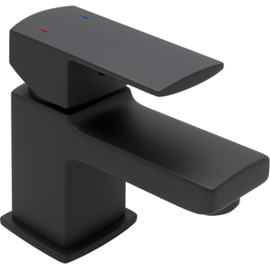 Evg Manta Mini Mono Basin Mixer Black Compact Modern Design Evg Manta Mini Mono Basin Mixer Black Compact Modern Design