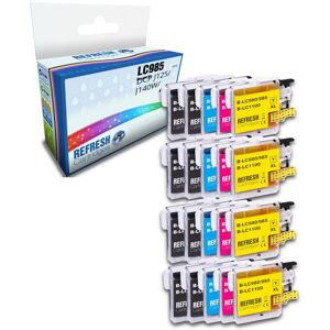 Refresh Cartridges Saver Pack 20x Lc985 Ink Compatible With Brother Printers Refresh Cartridges Saver Pack 20x Lc985 Ink Compatible With Brother Printers
