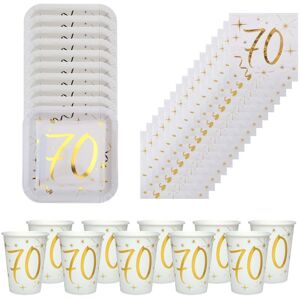 Luck And Luck Gold 70th Birthday Party Pack Plates Napkins Tableware Decorations Set Luck And Luck Gold 70th Birthday Party Pack Plates Napkins Tableware Decorations Set