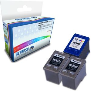 Refresh Cartridges Value Pack 2x #27 / 1x #28 Ink Compatible With Hp Printers Refresh Cartridges Value Pack 2x #27 / 1x #28 Ink Compatible With Hp Printers