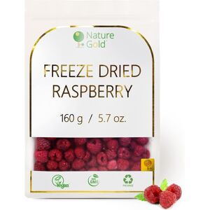 Nature Gold Raspberry Freeze Dried Whole 160g - 5.7oz 100% Natural & Vegan No-Gmo W Nature Gold Raspberry Freeze Dried Whole 160g - 5.7oz 100% Natural & Vegan No-Gmo W
