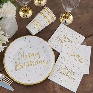 Luck And Luck Gold Happy Birthday Party Pack For 10 Plates Cups Napkins Tableware Luck And Luck Gold Happy Birthday Party Pack For 10 Plates Cups Napkins Tableware