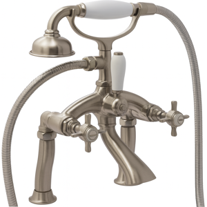 Evg Hemsworth Bath & Shower Mixer Tap Brushed Nickel With Handset Evg Hemsworth Bath & Shower Mixer Tap Brushed Nickel With Handset