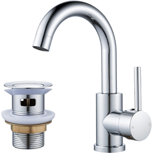 Does Not Apply Chrome Single Lever Swivel Basin Mixer Tap With Pop-Up Waste Does Not Apply Chrome Single Lever Swivel Basin Mixer Tap With Pop-Up Waste