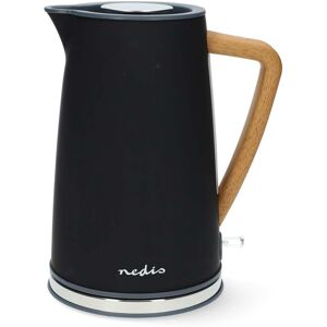 Nedis Nordic 1.7l Jug Kettle Soft Touch Scandi Wood Effect 2.2kw Matte Black Nedis Nordic 1.7l Jug Kettle Soft Touch Scandi Wood Effect 2.2kw Matte Black