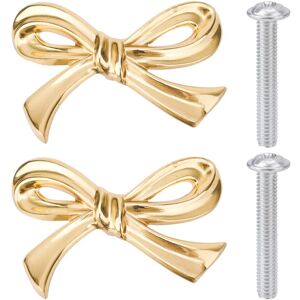 4x(2pcs Gold Brass Bow Dresser Knobs, Vintage Bow Shape Drawer Pull Handles8907 4x(2pcs Gold Brass Bow Dresser Knobs, Vintage Bow Shape Drawer Pull Handles8907
