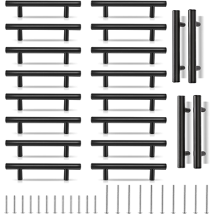 Does Not Apply 20 Pack Black Kitchen Handles 96mm Hole Center, Matt Black Drawer Cupboard Door Does Not Apply 20 Pack Black Kitchen Handles 96mm Hole Center, Matt Black Drawer Cupboard Door