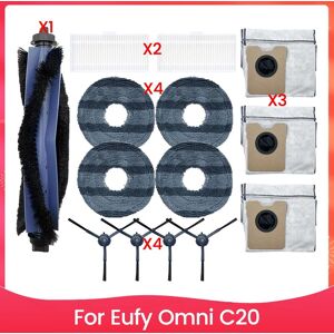 3x(14pcs Main Brush Mop Cloth And Dust Bag Set For Omni C20 Robotic3743 3x(14pcs Main Brush Mop Cloth And Dust Bag Set For Omni C20 Robotic3743