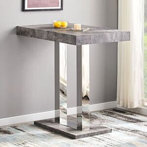 Furniture In Fashion Caprice Rectangular Wooden Bar Table In Concrete Effect Furniture In Fashion Caprice Rectangular Wooden Bar Table In Concrete Effect