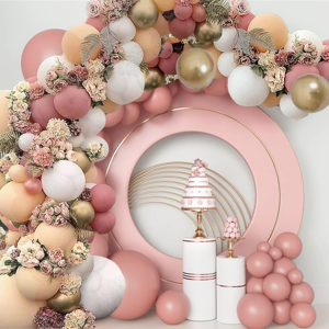 Does Not Apply Apricot Pink Rose Gold Balloon Arch Kit With Baloon Pump- 135pc Dusty Pink Ballo Does Not Apply Apricot Pink Rose Gold Balloon Arch Kit With Baloon Pump- 135pc Dusty Pink Ballo