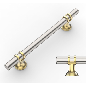 Does Not Apply 10 Pack Brushed Satin Nickel And Gold Cabinet Pulls 5 Inch(128mm) Hole Centers K Does Not Apply 10 Pack Brushed Satin Nickel And Gold Cabinet Pulls 5 Inch(128mm) Hole Centers K