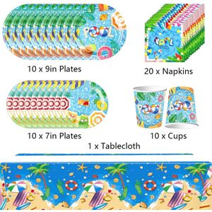 51pcs Birthday Party Decoration Tableware Include Tablecloth Plates Cups Napkins 51pcs Birthday Party Decoration Tableware Include Tablecloth Plates Cups Napkins