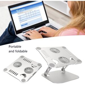 Aluminum Alloy Laptop Stand W/ 2 Cooling Fans Foldable Adjustable Laptop Cooling Aluminum Alloy Laptop Stand W/ 2 Cooling Fans Foldable Adjustable Laptop Cooling