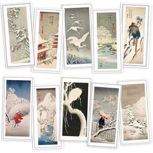Strand Clothing Japanese Ukiyo-E Art Large Greeting Cards - Dl Long Tall Christmas Card With En Strand Clothing Japanese Ukiyo-E Art Large Greeting Cards - Dl Long Tall Christmas Card With En
