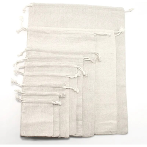 50pcs Drawstring Pouch Bag Reusable Cotton Gift Bags For Wedding / Christmas New 50pcs Drawstring Pouch Bag Reusable Cotton Gift Bags For Wedding / Christmas New