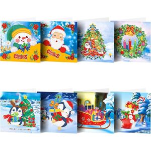 Vnstkww Greeting Cards-8pcs 5d Diy Diamond Painting Gift Card Special Shaped Xm Vnstkww Greeting Cards-8pcs 5d Diy Diamond Painting Gift Card Special Shaped Xm