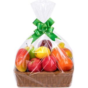 100pcs Transparent Bags With Beautiful Ribbon Versatile Clear Packaging Bag For 100pcs Transparent Bags With Beautiful Ribbon Versatile Clear Packaging Bag For